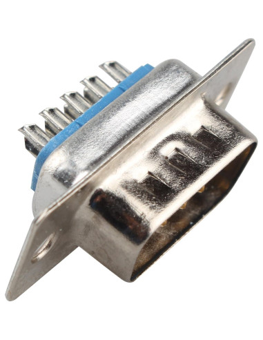 10 Adaptadores Conector DB9 Macho 9 Pines Soldadura Futheda