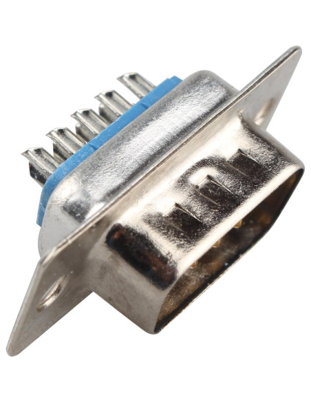 10 Adaptadores Conector DB9 Macho 9 Pines Soldadura Futheda