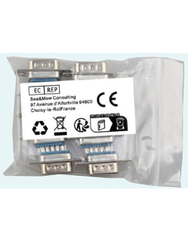 10 Adaptadores Conector DB9 Macho 9 Pines Soldadura Futheda