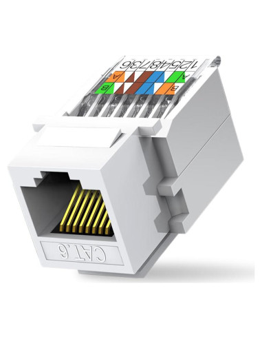 Conectores RJ45 Keystone Cat6 ZOERAX 20 Unidades Blanco