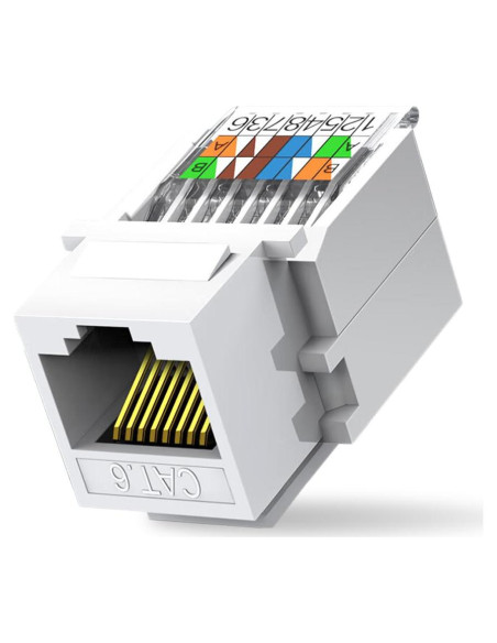 Conectores RJ45 Keystone Cat6 ZOERAX 20 Unidades Blanco