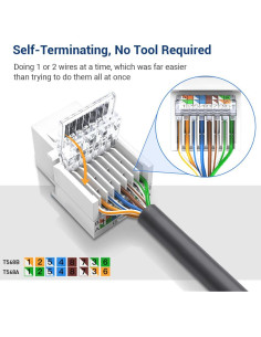 Conectores RJ45 Keystone Cat6 ZOERAX 20 Unidades Blanco 2
