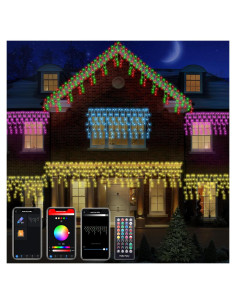 Luces de Hielo RGB Inteligentes Gemce 10m 304 LEDs Control App