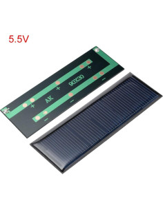 Panel Solar Mini Policristalino uxcell 5Pcs 5.5V 60mA 90x30mm 2