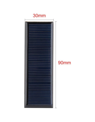 Panel Solar Mini Policristalino uxcell 5Pcs 5.5V 60mA 90x30mm