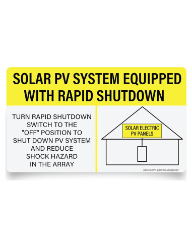 Kit de Etiquetas para Sistema Solar FV DARZ Creative - 4 Piezas
