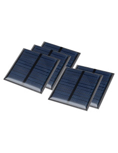 Panel Solar 5Pcs uxcell 5.5V 60mA Compacto 60mm x 60mm