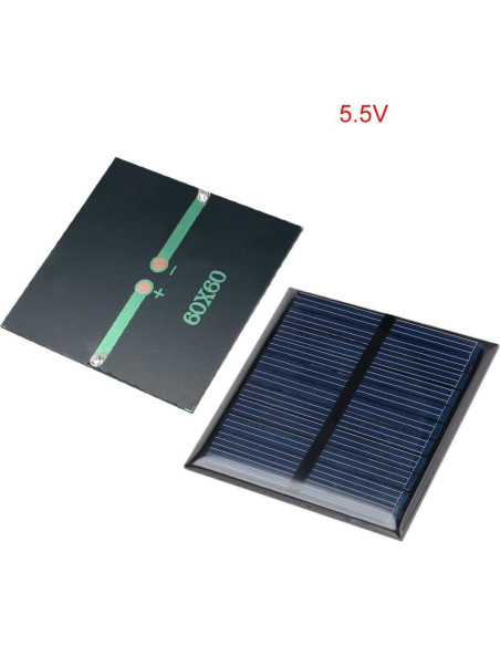 Panel Solar 5Pcs uxcell 5.5V 60mA Compacto 60mm x 60mm Panel Solar 5Pcs uxcell 5.5V 60mA Compacto 60mm x 60mm