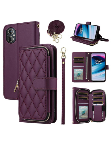 Funda Cartera Furiet para OnePlus Nord N20 5G - Rojo Vino