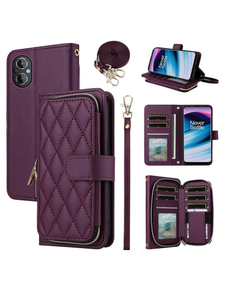 Funda Cartera Furiet para OnePlus Nord N20 5G - Rojo Vino