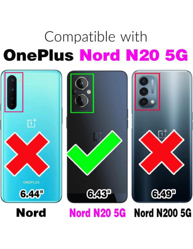 Funda Cartera Furiet para OnePlus Nord N20 5G - Rojo Vino