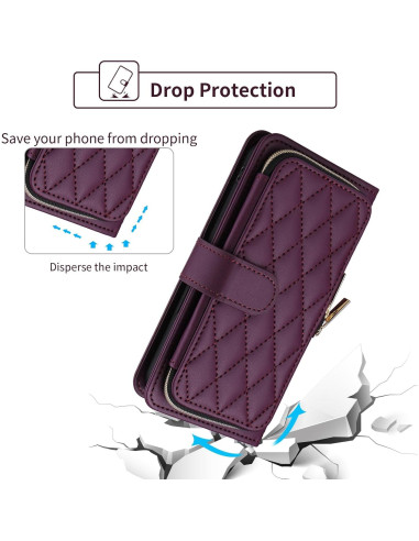 Funda Cartera Furiet para OnePlus Nord N20 5G - Rojo Vino