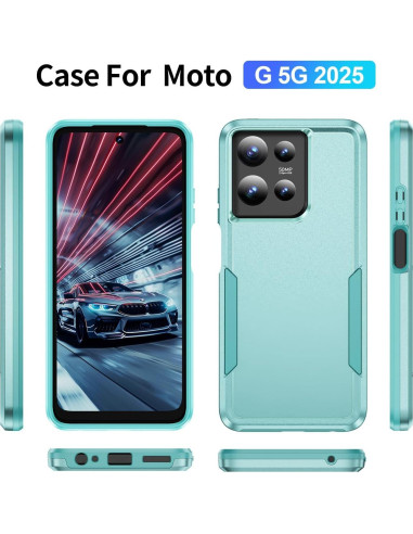 Funda Motorola Moto G 5G 2025 Verde con Protector de Pantalla