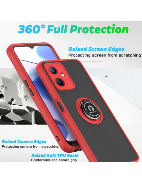 Funda para Realme C55 DingSing Amarillo con Soporte Anillo