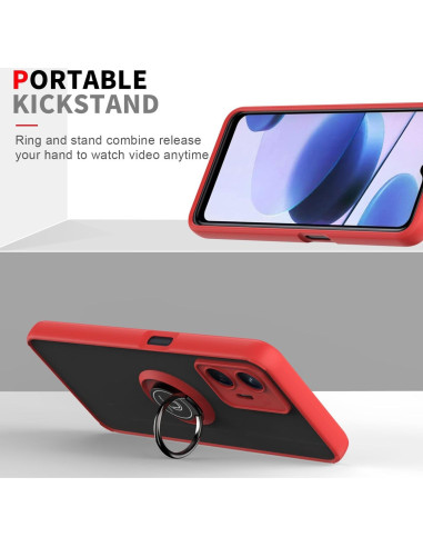 Funda para Realme C55 DingSing Amarillo con Soporte Anillo