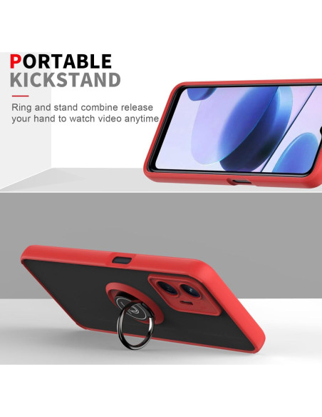 Funda para Realme C55 DingSing Amarillo con Soporte Anillo