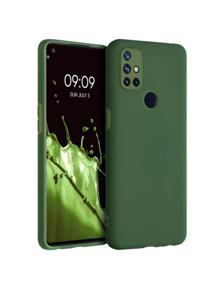 Funda kwmobile TPU Verde Oscuro para OnePlus Nord N10 5G