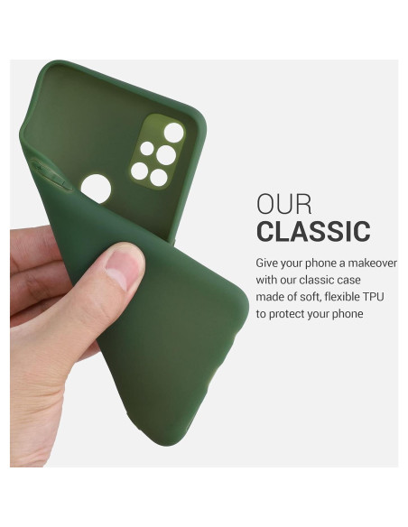 Funda kwmobile TPU Verde Oscuro para OnePlus Nord N10 5G