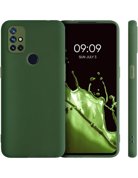 Funda kwmobile TPU Verde Oscuro para OnePlus Nord N10 5G
