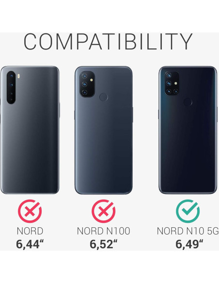 Funda kwmobile TPU Verde Oscuro para OnePlus Nord N10 5G