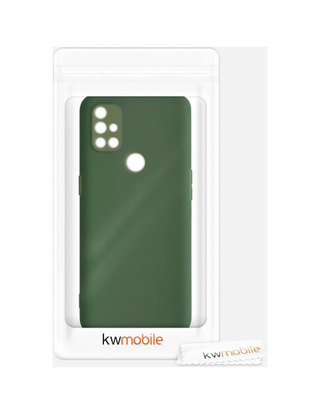Funda kwmobile TPU Verde Oscuro para OnePlus Nord N10 5G