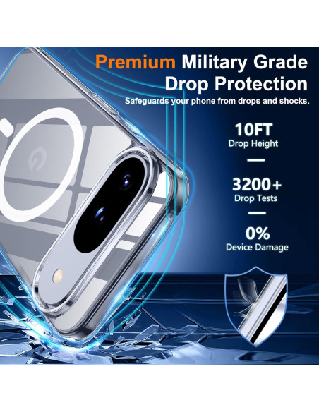 Funda Magnética Teloxy para Google Pixel 10/10 Pro - Protección Militar