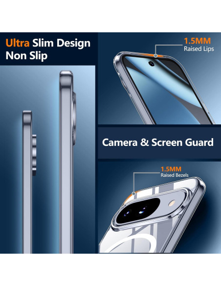 Funda Magnética Teloxy para Google Pixel 10/10 Pro - Protección Militar