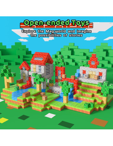 Set de Bloques Magnéticos Kinhzrude 100PCS Juguetes STEM 0.55kg