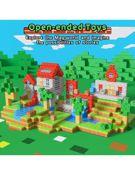 Set de Bloques Magnéticos Kinhzrude 100PCS Juguetes STEM 0.55kg Set de Bloques Magnéticos Kinhzrude 100PCS Juguetes STEM 0.55kg