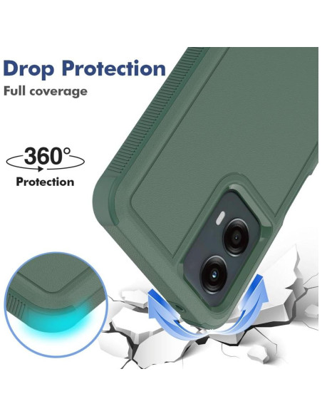 Funda Doble Capa para Moto G 5G 2024 - Verde Oscuro