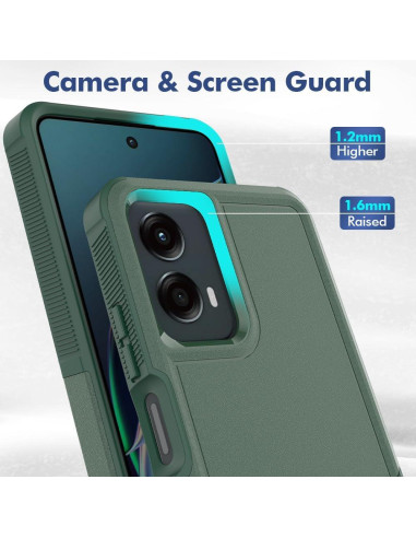 Funda Doble Capa para Moto G 5G 2024 - Verde Oscuro