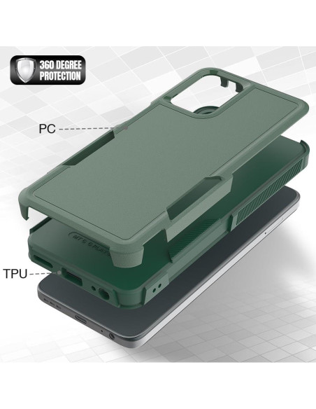 Funda Doble Capa para Moto G 5G 2024 - Verde Oscuro