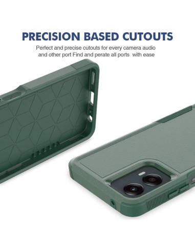 Funda Doble Capa para Moto G 5G 2024 - Verde Oscuro