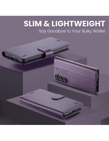 Funda billetera FLIPALM para Samsung Galaxy A35, cuero PU, RFID