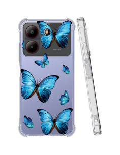 Funda TPU Transparente para ZTE Blade A54 4G Mariposa Azul 2
