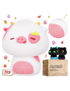 Almohada de Peluche Kawaii Vaca Fresa 20.32 cm Mewaii