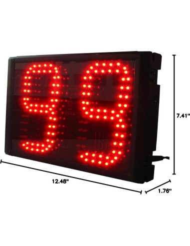 Temporizador LED AZOOU 99 Segundos Rojo Aluminio