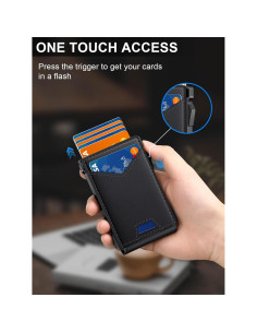 Billetera Minimalista Kafellon RFID con 2 Ventanas ID y Clip 2