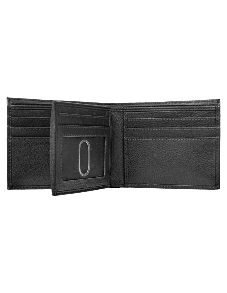 Billetera Bifold ID Stronghold para Hombres - Cuero Genuino RFID