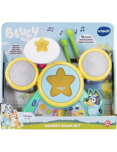 Batería Infantil VTech Bluey Hooray - 3 años+