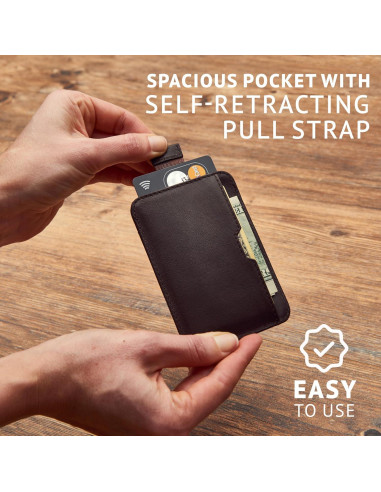 Billetera de cuero italiana Vaultskin CHELSEA con bloqueo RFID