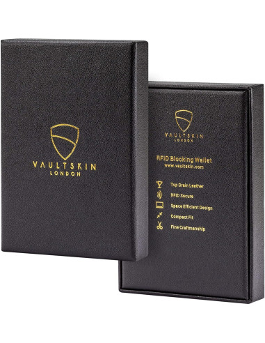 Billetera de cuero italiana Vaultskin CHELSEA con bloqueo RFID