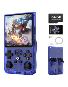 Consola de Juegos Portátil R36MAX 64GB Pantalla IPS 4" Azul