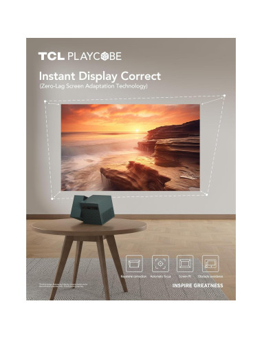 Proyector TCL PlayCube 1080P FHD Portátil con Batería 66Wh