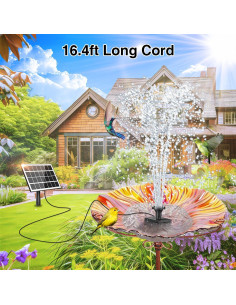 Kit de Fuente Solar JuTai 3.5W con Batería 2000mAh para Jardín 2