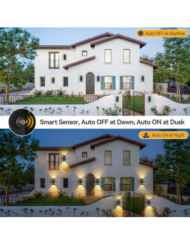 Aplique de Pared Exterior Inteligente Zinola 212 RGB con Sensor D2D