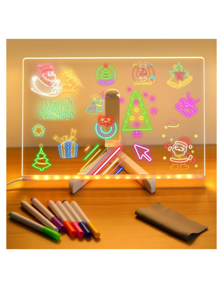 Tablero de Notas LED AUJ Grande 30x20 cm Multicolor