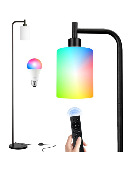 Lámpara de Piso RGB Ziisee Regulable 164 cm Control Remoto Lámpara de Piso RGB Ziisee Regulable 164 cm Control Remoto