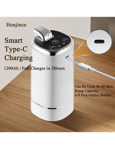 Bomba Dispensadora de Agua Eléctrica Honjince 5 Galones Plegable