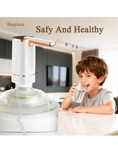 Bomba Dispensadora de Agua Eléctrica Honjince 5 Galones Plegable